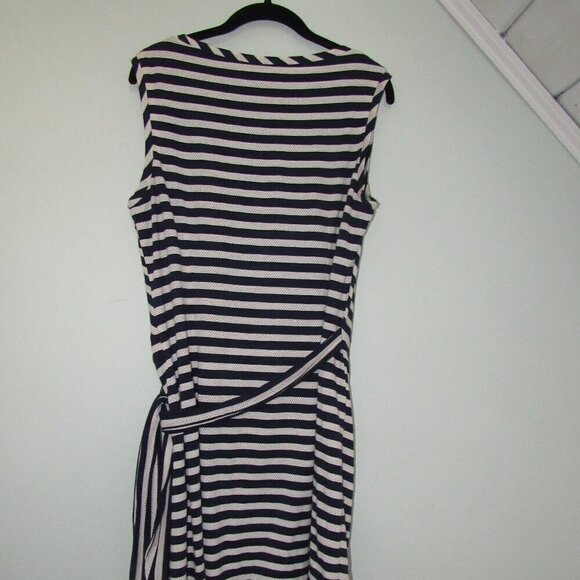 GUESS Blue/White Striped, Sleeveless Dress with tie Size 12 - Picture 6 of 9